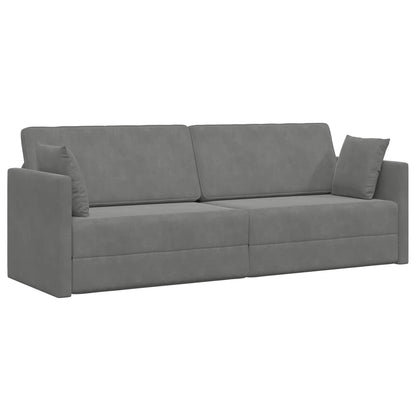 vidaXL Boden-Sofa-Bett 200cm Dunkelgrau Samt
