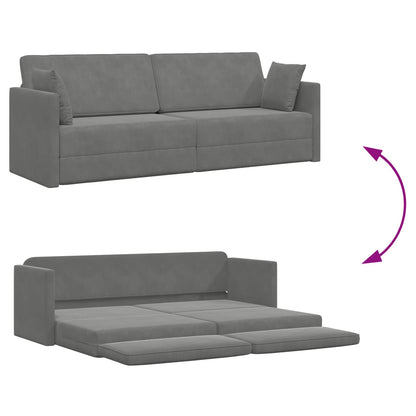 vidaXL Boden-Sofa-Bett 200cm Dunkelgrau Samt