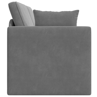 vidaXL Boden-Sofa-Bett 200cm Dunkelgrau Samt