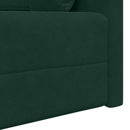 vidaXL Boden-Sofa-Bett 200cm Dunkelgrün Samt
