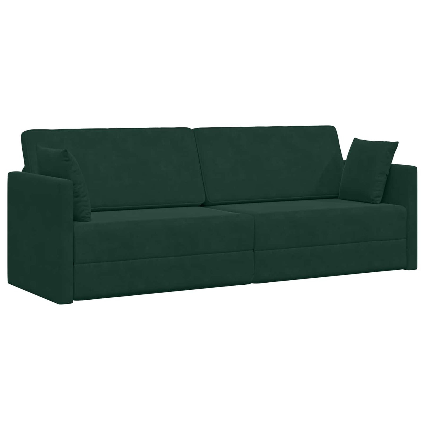 vidaXL Boden-Sofa-Bett 200cm Dunkelgrün Samt