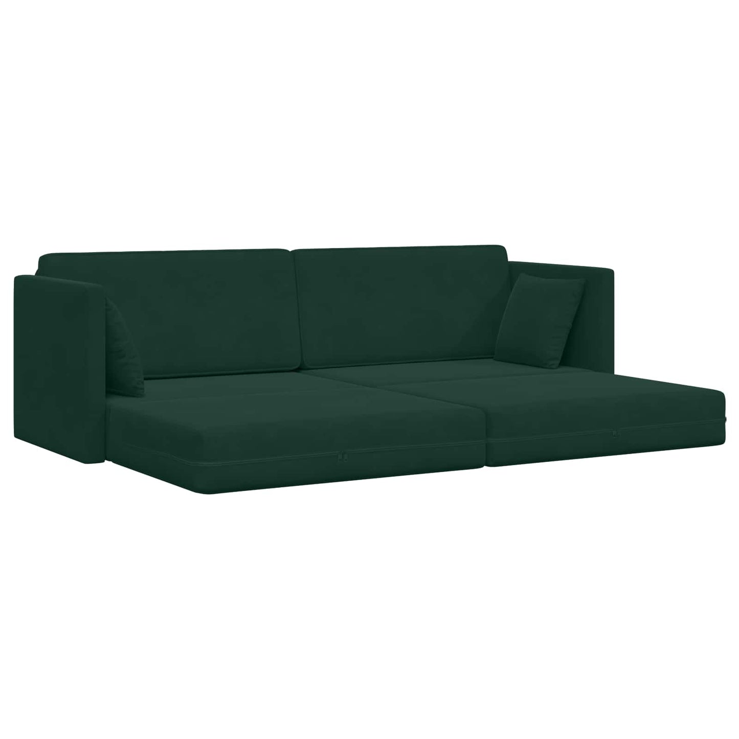 vidaXL Boden-Sofa-Bett 200cm Dunkelgrün Samt