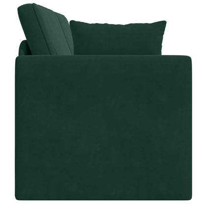 vidaXL Boden-Sofa-Bett 200cm Dunkelgrün Samt