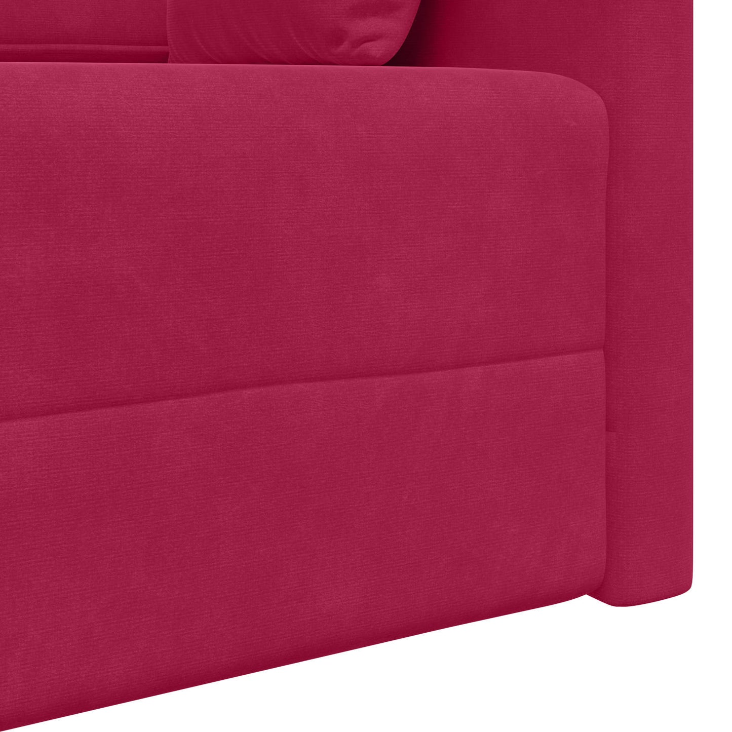 Boden-Sofa-Bett 200cm Weinrot Samt