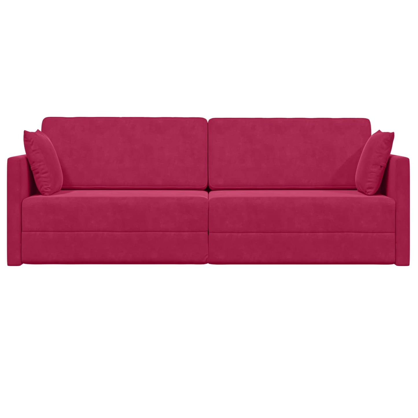 Boden-Sofa-Bett 200cm Weinrot Samt