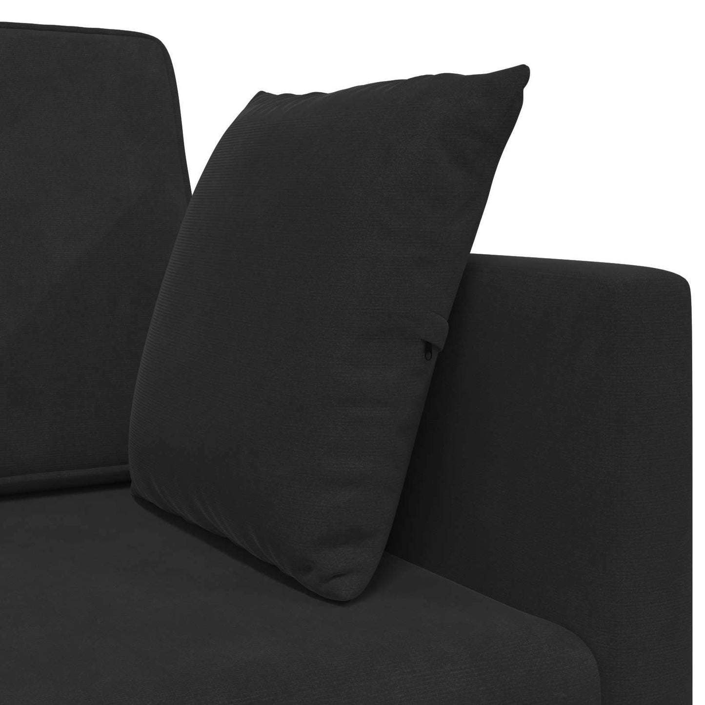 Boden-Sofa-Bett 200cm Schwarz Samt
