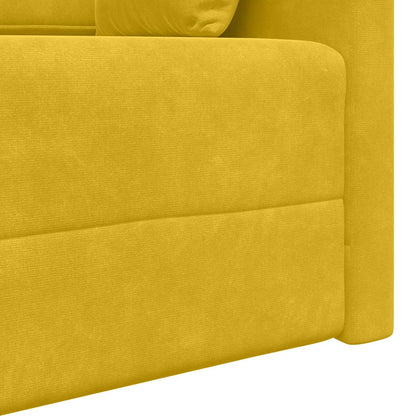 vidaXL Boden-Sofa-Bett 200cm Gelb Samt