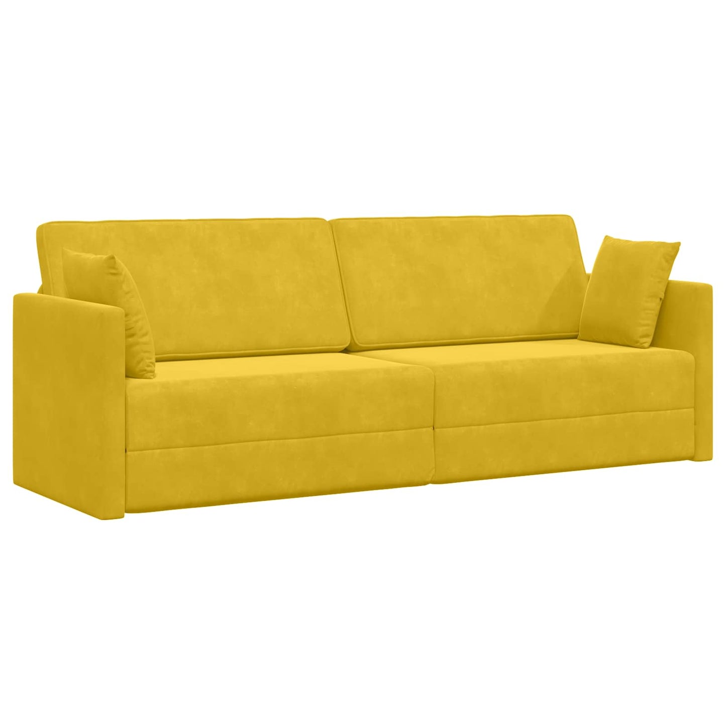 vidaXL Boden-Sofa-Bett 200cm Gelb Samt