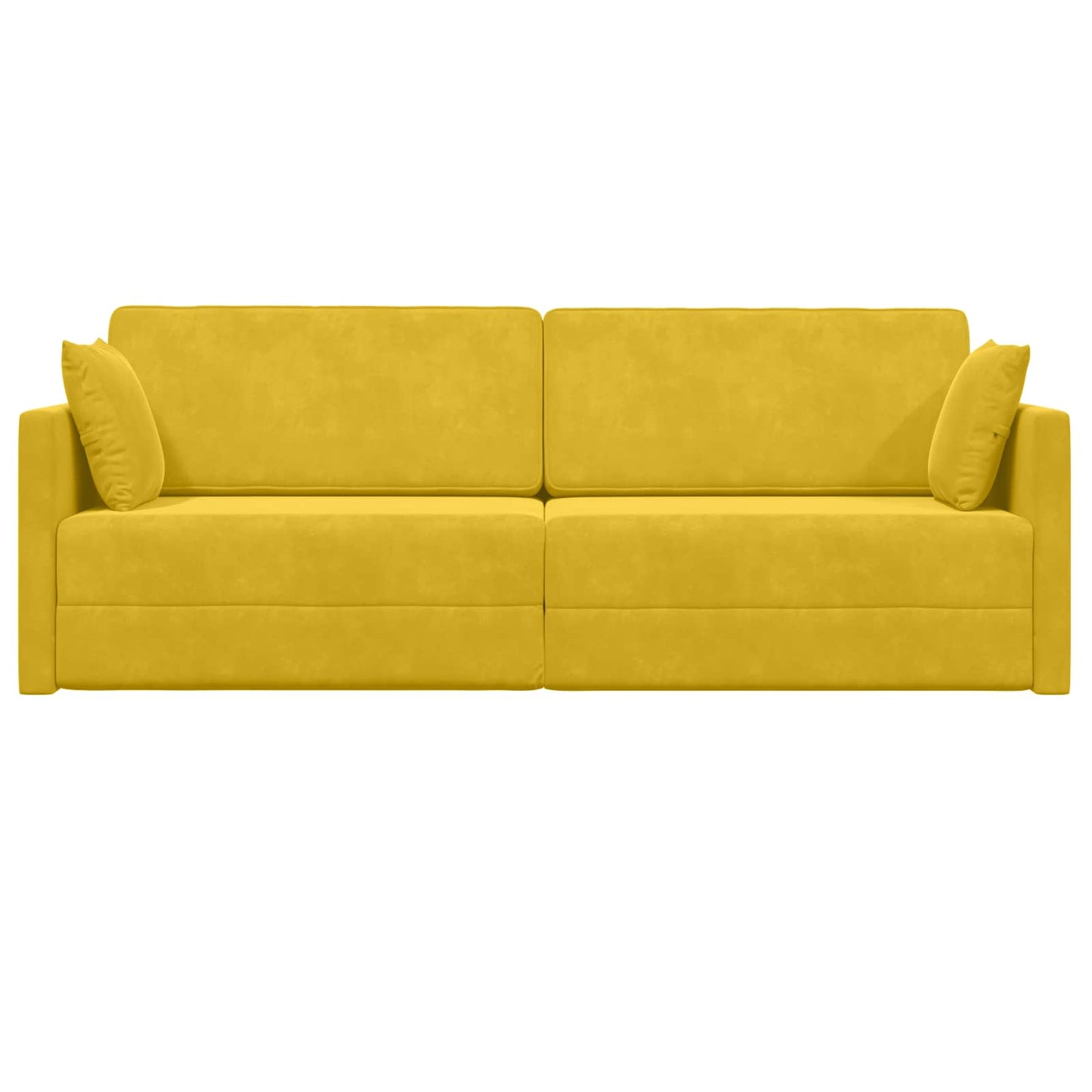 vidaXL Boden-Sofa-Bett 200cm Gelb Samt
