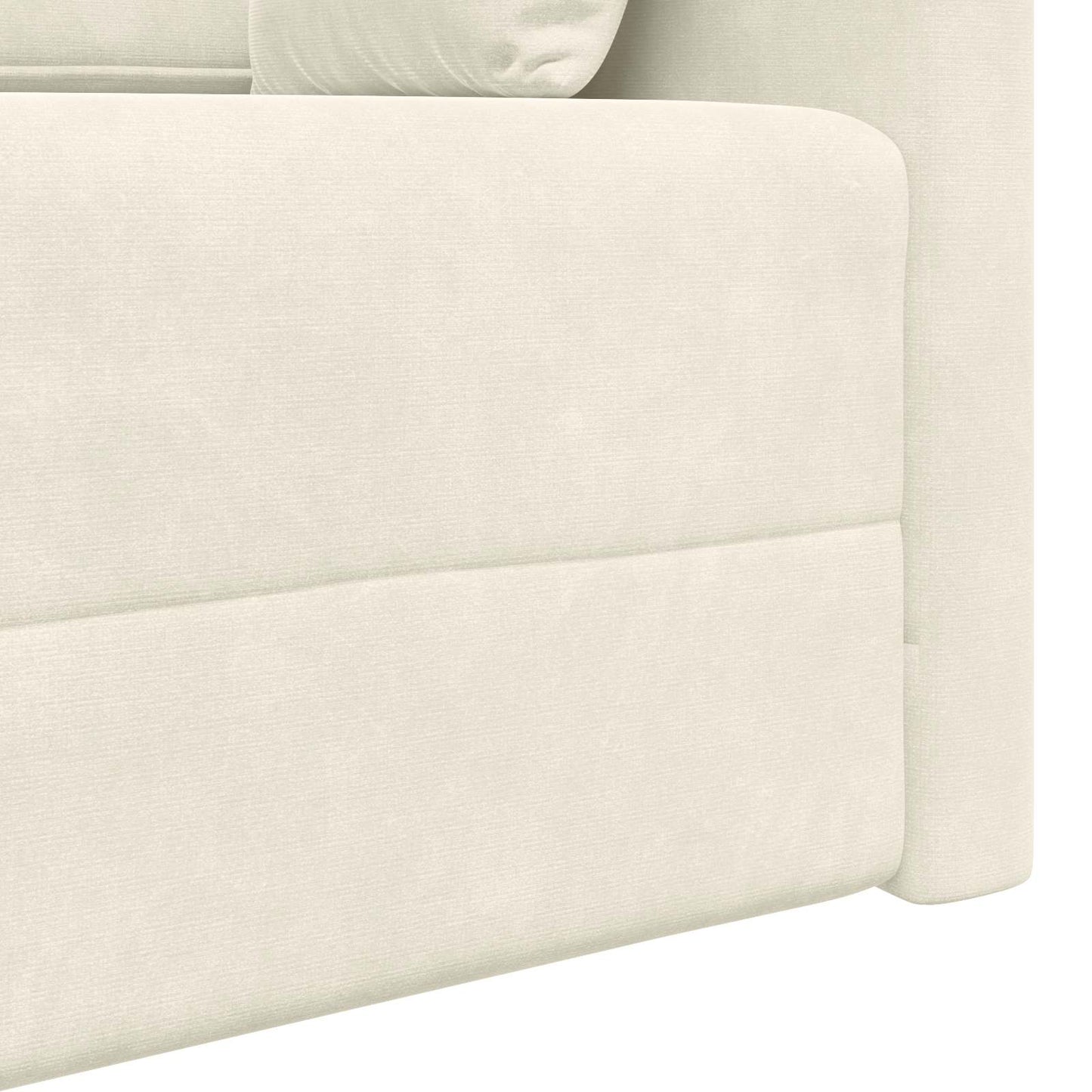 vidaXL Boden-Sofa-Bett 200cm Creme Samt
