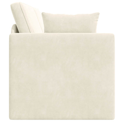 vidaXL Boden-Sofa-Bett 200cm Creme Samt