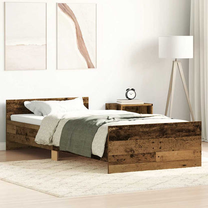 vidaXL Cadre de lit sans matelas effet bois recyclé 90x200cm Bois d'ingénierie