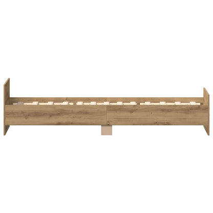 vidaXL Bettgestell ohne Matratze Artisan-Eiche 90x200cm Holzwerkstoff