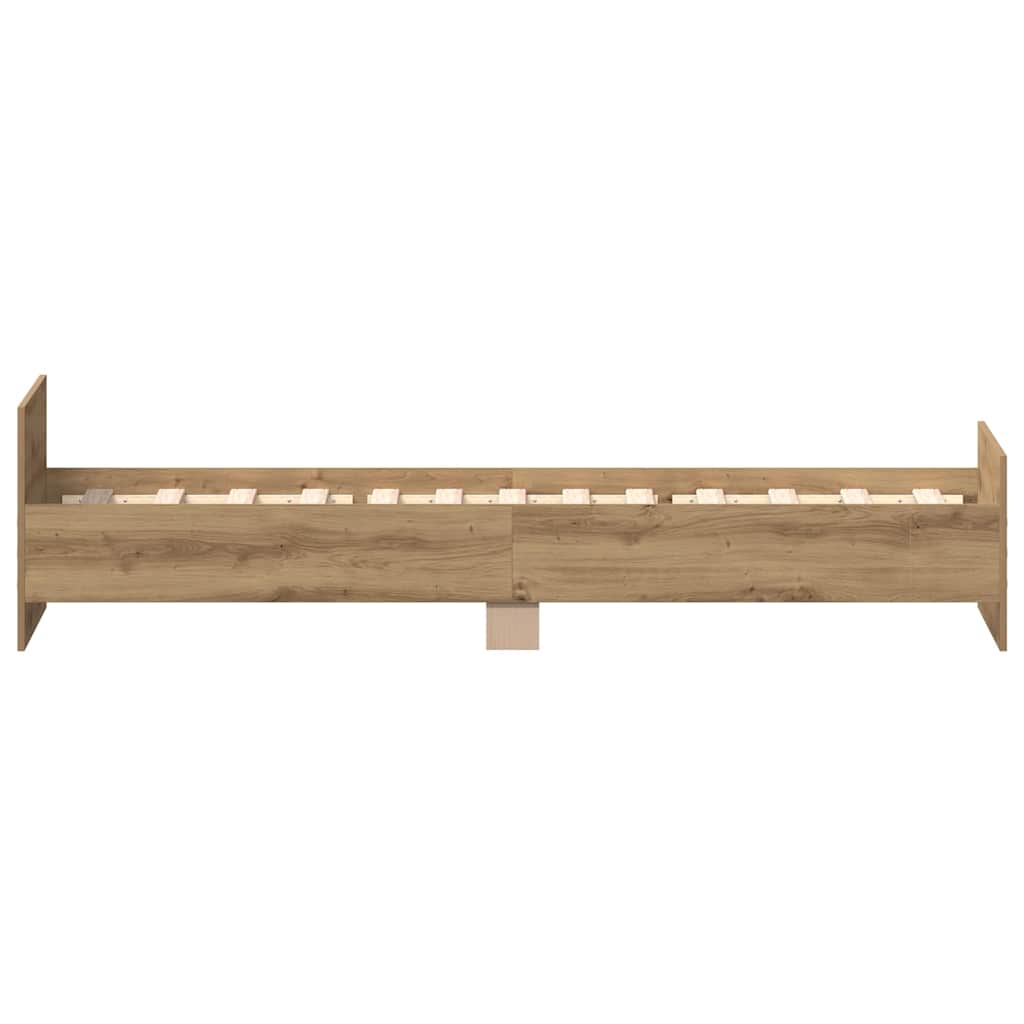 vidaXL Bettgestell ohne Matratze Artisan-Eiche 100x200cm Holzwerkstoff