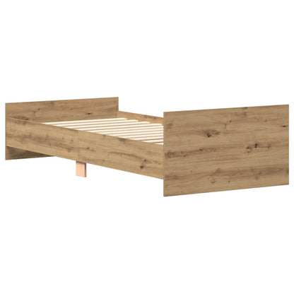 vidaXL Bettgestell ohne Matratze Artisan-Eiche 100x200cm Holzwerkstoff