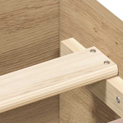 vidaXL Bettgestell ohne Matratze Artisan-Eiche 100x200cm Holzwerkstoff