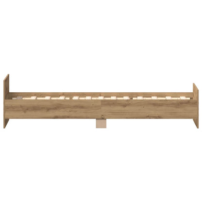 vidaXL Bettgestell ohne Matratze Artisan-Eiche 90x190cm Holzwerkstoff