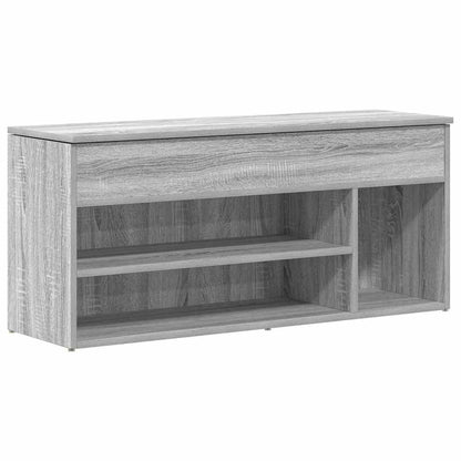 Schuhbank Grau Sonoma 102x30,5x45 cm Holzwerkstoff