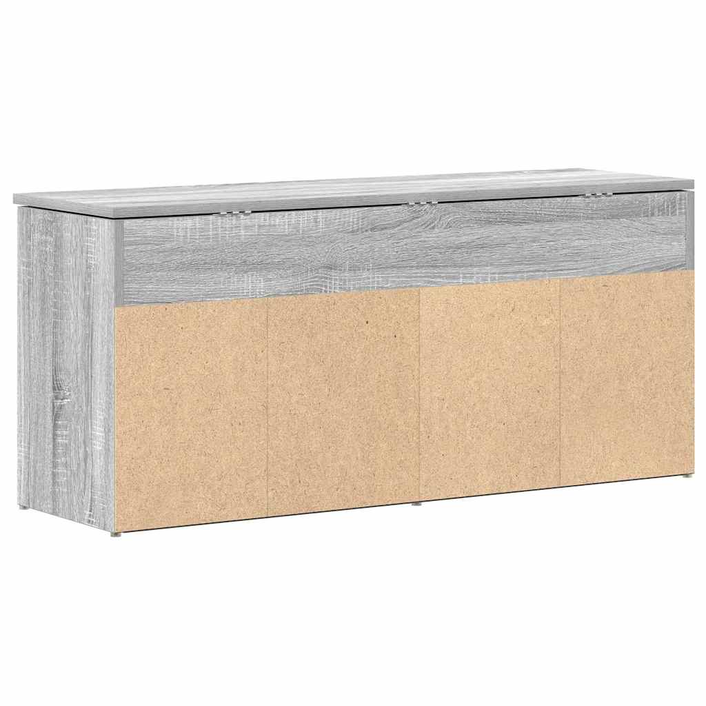 Schuhbank Grau Sonoma 102x30,5x45 cm Holzwerkstoff
