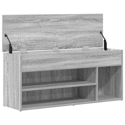 Schuhbank Grau Sonoma 102x30,5x45 cm Holzwerkstoff