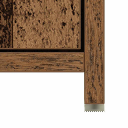 vidaXL Meuble de salle de bain aspect bois de récupération 30x30x183,5 cm Bois d'ingénierie