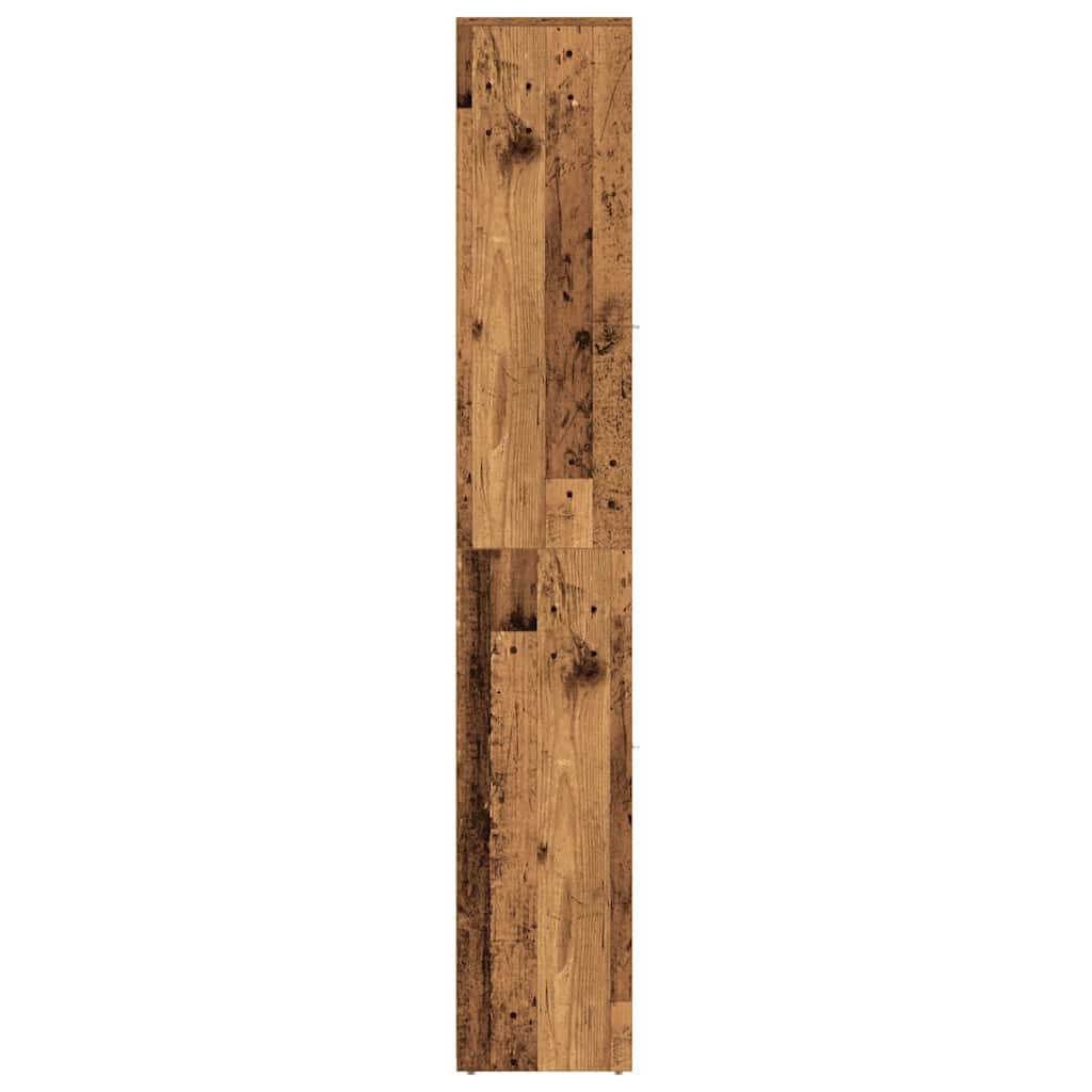 vidaXL Meuble de salle de bain aspect bois de récupération 30x30x183,5 cm Bois d'ingénierie