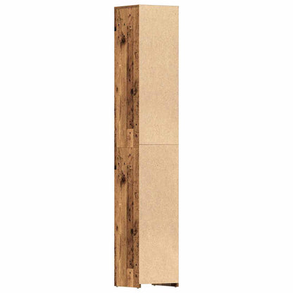 vidaXL Meuble de salle de bain aspect bois de récupération 30x30x183,5 cm Bois d'ingénierie