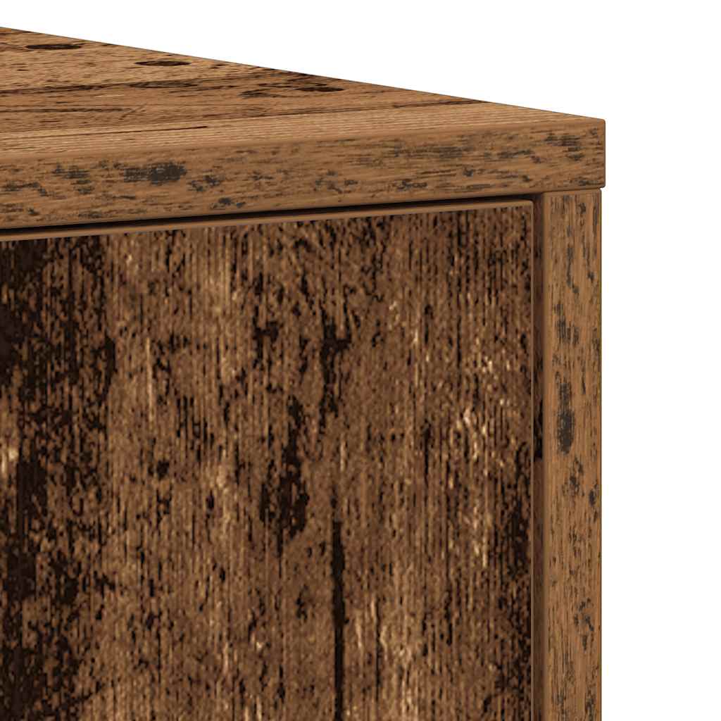vidaXL Meuble de salle de bain aspect bois de récupération 30x30x183,5 cm Bois d'ingénierie