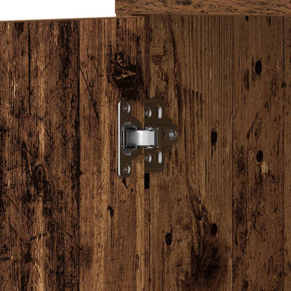 vidaXL Meuble de salle de bain aspect bois de récupération 30x30x183,5 cm Bois d'ingénierie