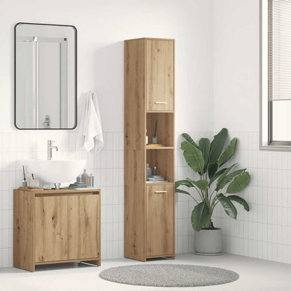 vidaXL Badschrank Artisan-Eiche 30x30x183,5 cm Holzwerkstoff