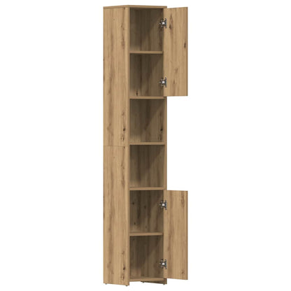 vidaXL Badschrank Artisan-Eiche 30x30x183,5 cm Holzwerkstoff