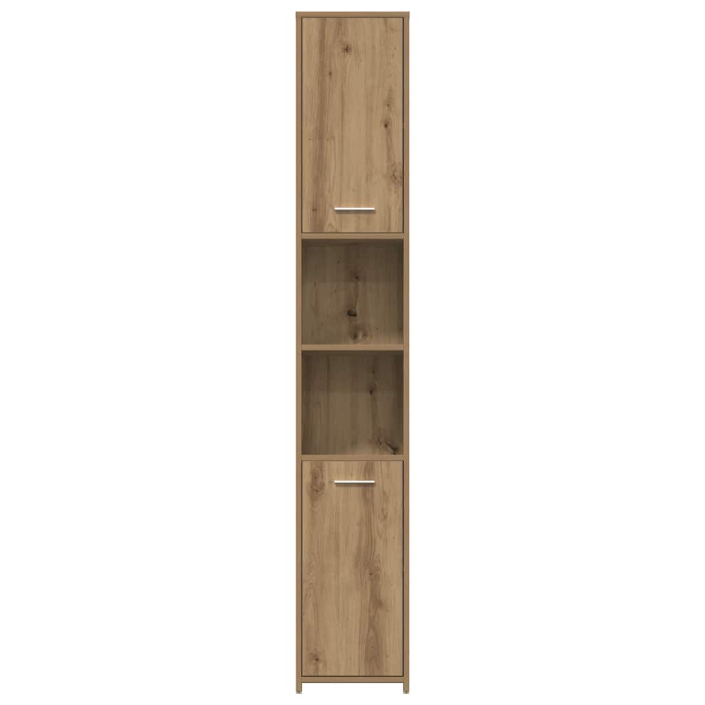 vidaXL Badschrank Artisan-Eiche 30x30x183,5 cm Holzwerkstoff