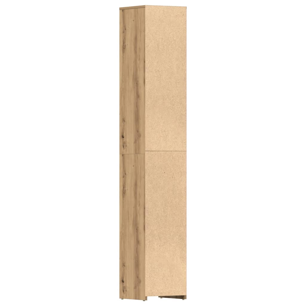 vidaXL Badschrank Artisan-Eiche 30x30x183,5 cm Holzwerkstoff