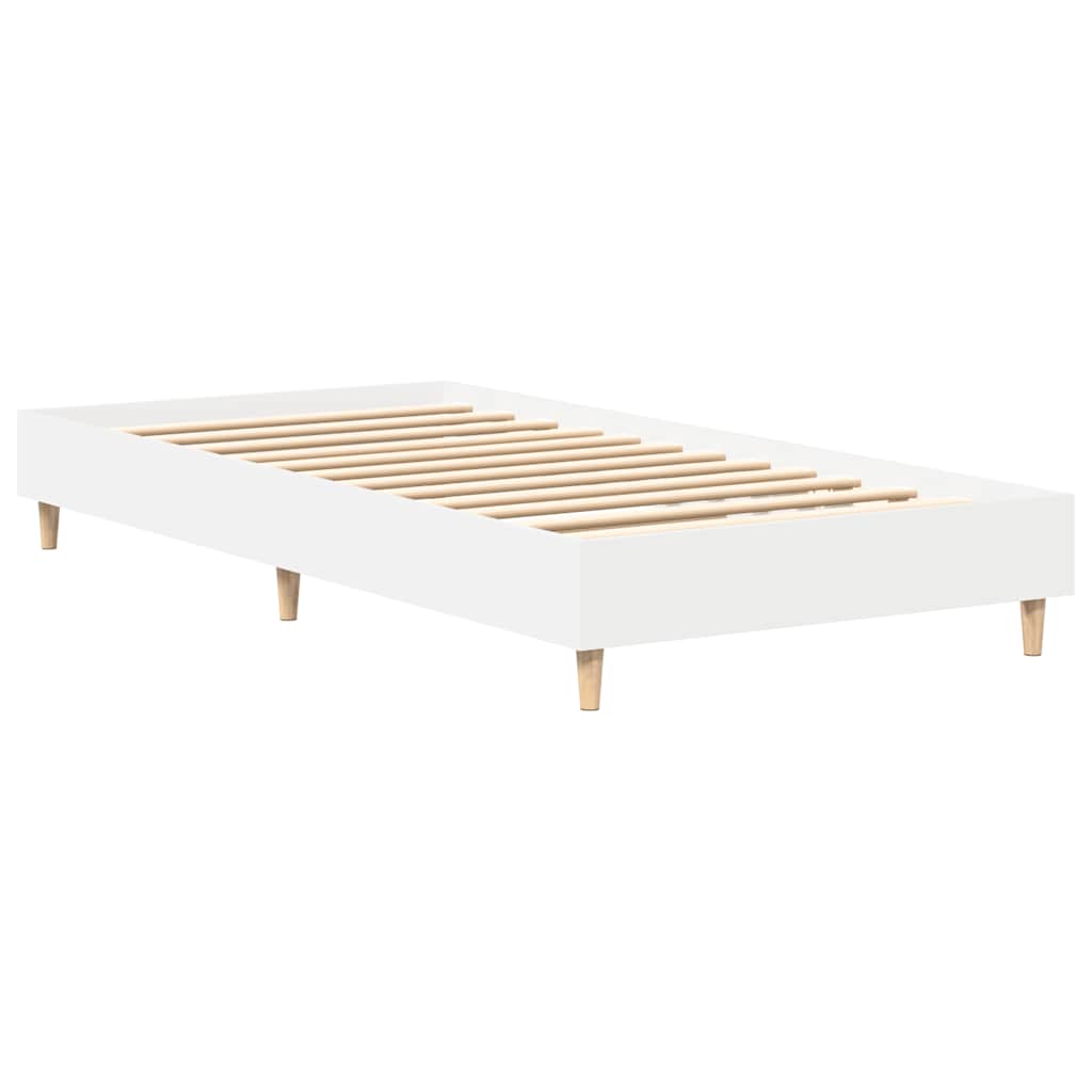 vidaXL Bettgestell ohne Matratze Weiß 100x200 cm Holzwerkstoff