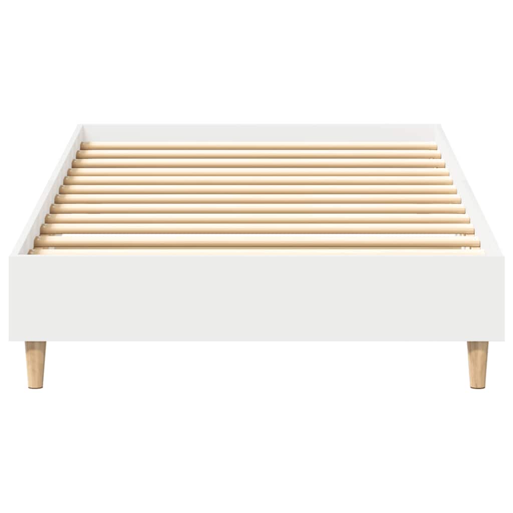 vidaXL Bettgestell ohne Matratze Weiß 100x200 cm Holzwerkstoff