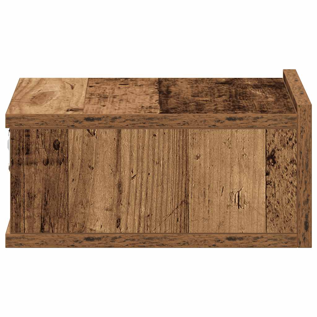 vidaXL Hängender Nachttisch Altholz-Optik 40x32x15 cm Holzwerkstoff