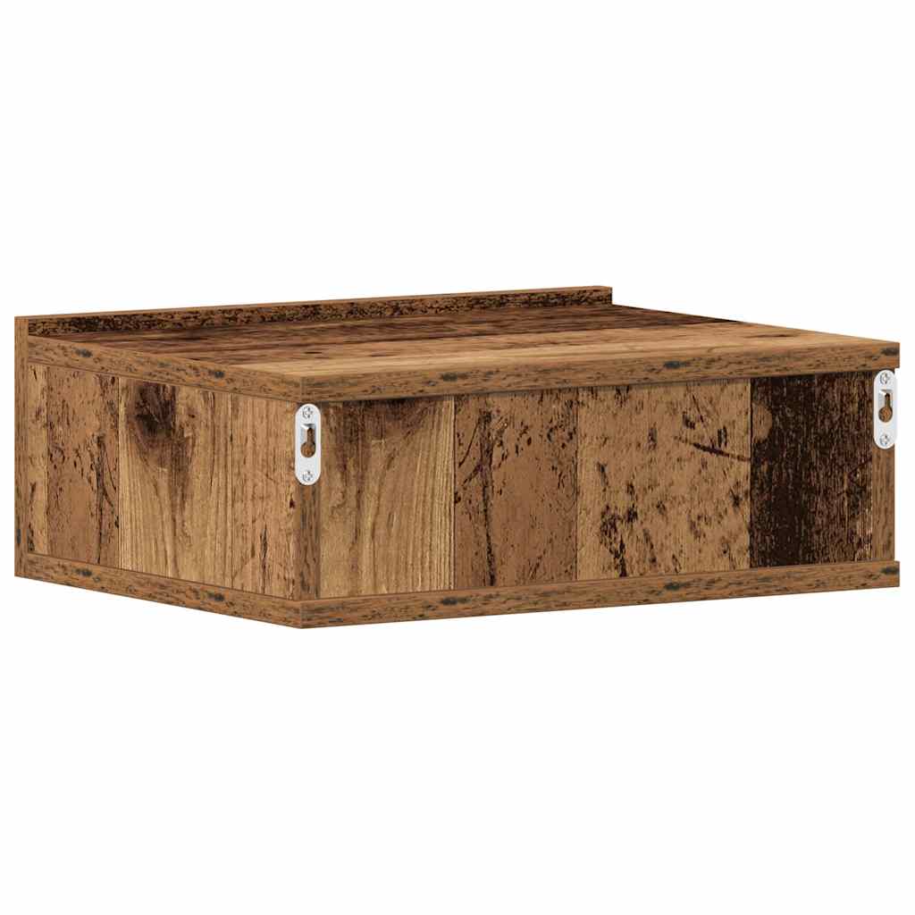 vidaXL Hängender Nachttisch Altholz-Optik 40x32x15 cm Holzwerkstoff