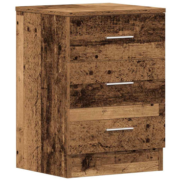 vidaXL Nachttisch Altholz-Optik 38x35x55 cm Holzwerkstoff