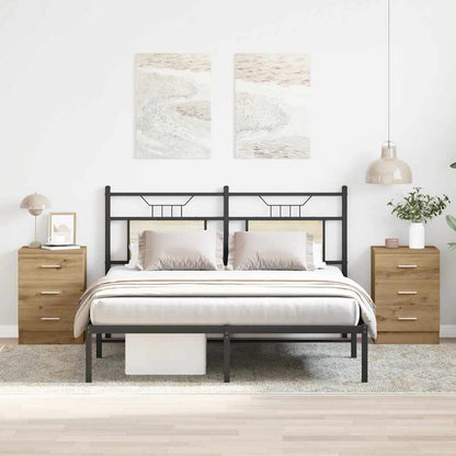 vidaXL Nachttische 2 Stk. Artisan-Eiche 38x35x55 cm Holzwerkstoff
