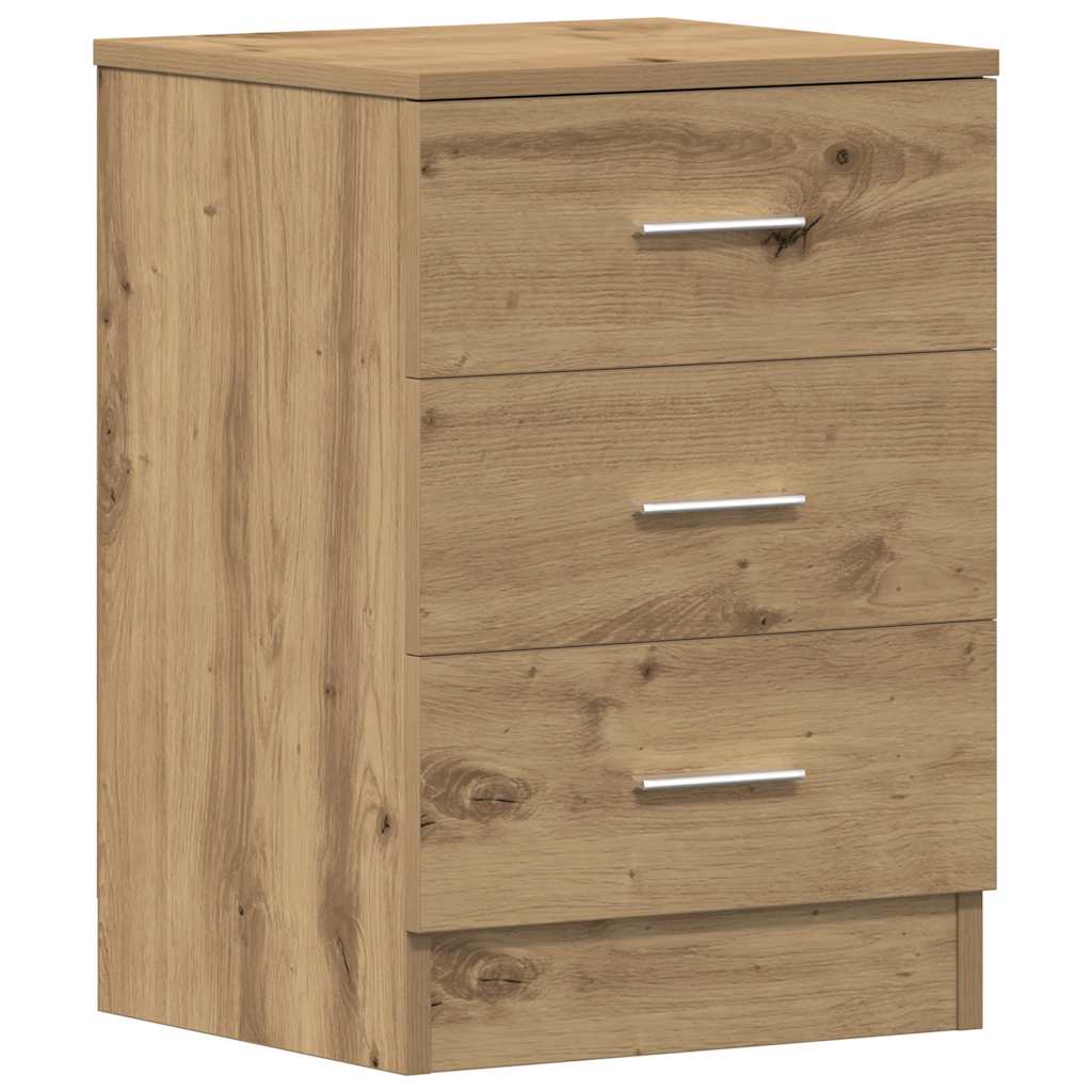 vidaXL Nachttische 2 Stk. Artisan-Eiche 38x35x55 cm Holzwerkstoff
