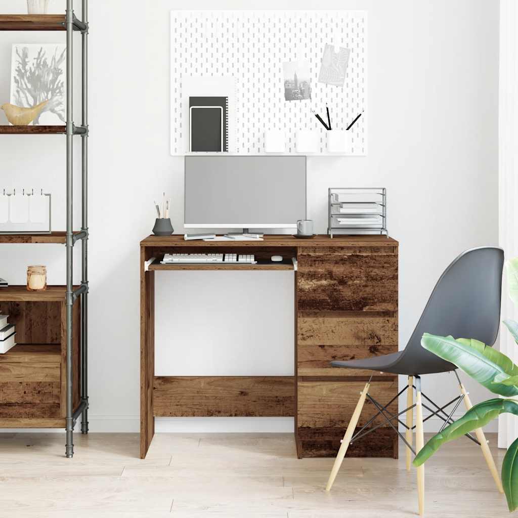vidaXL Bureau aspect bois de récupération 90x45x76 cm Bois d'ingénierie