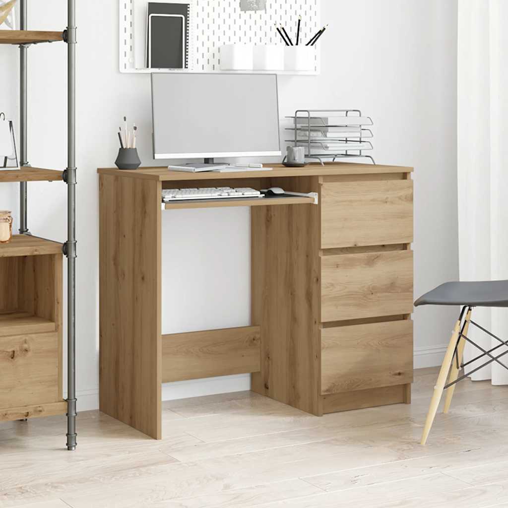 vidaXL Schreibtisch Artisan-Eiche 90x45x76 cm Holzwerkstoff