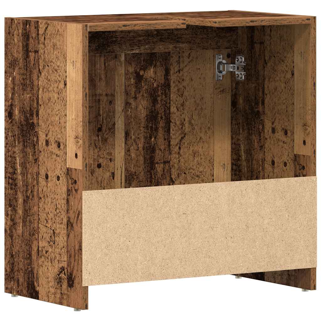vidaXL Waschbeckenunterschrank Altholz-Optik 60x33x60 cm Holzwerkstoff