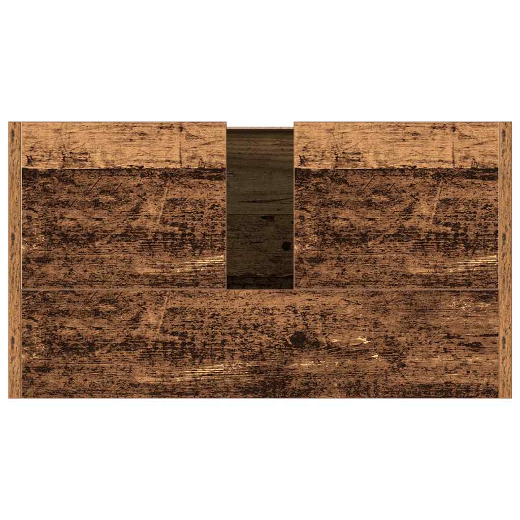vidaXL Waschbeckenunterschrank Altholz-Optik 60x33x60 cm Holzwerkstoff