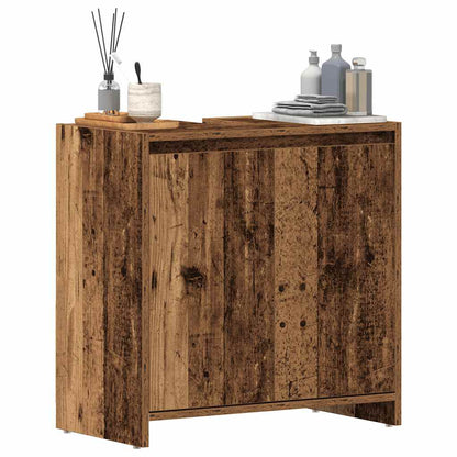 vidaXL Waschbeckenunterschrank Altholz-Optik 60x33x60 cm Holzwerkstoff