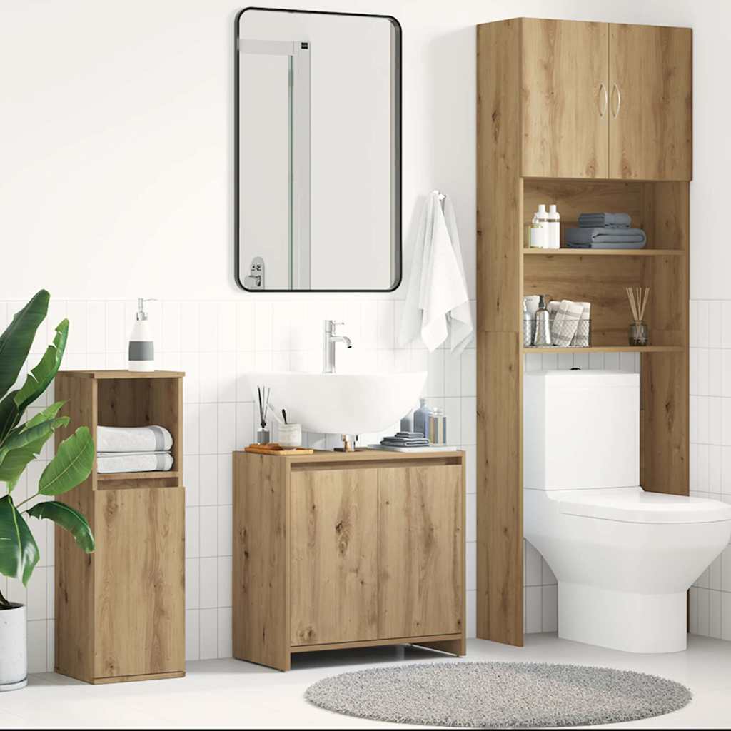 Meuble sous-lavabo chêne artisan 60x33x60 cm vidaXL