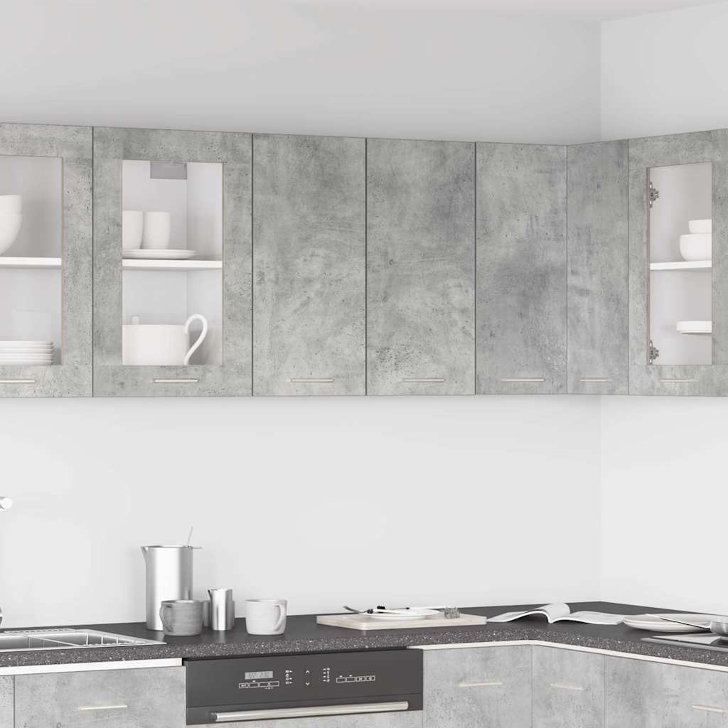 vidaXL Meuble haut de cuisine gris béton 60x31x60 cm bois d'ingénierie
