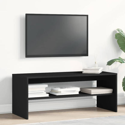 vidaXL Meuble TV Noir 100x40x40 cm Bois d'ingénierie