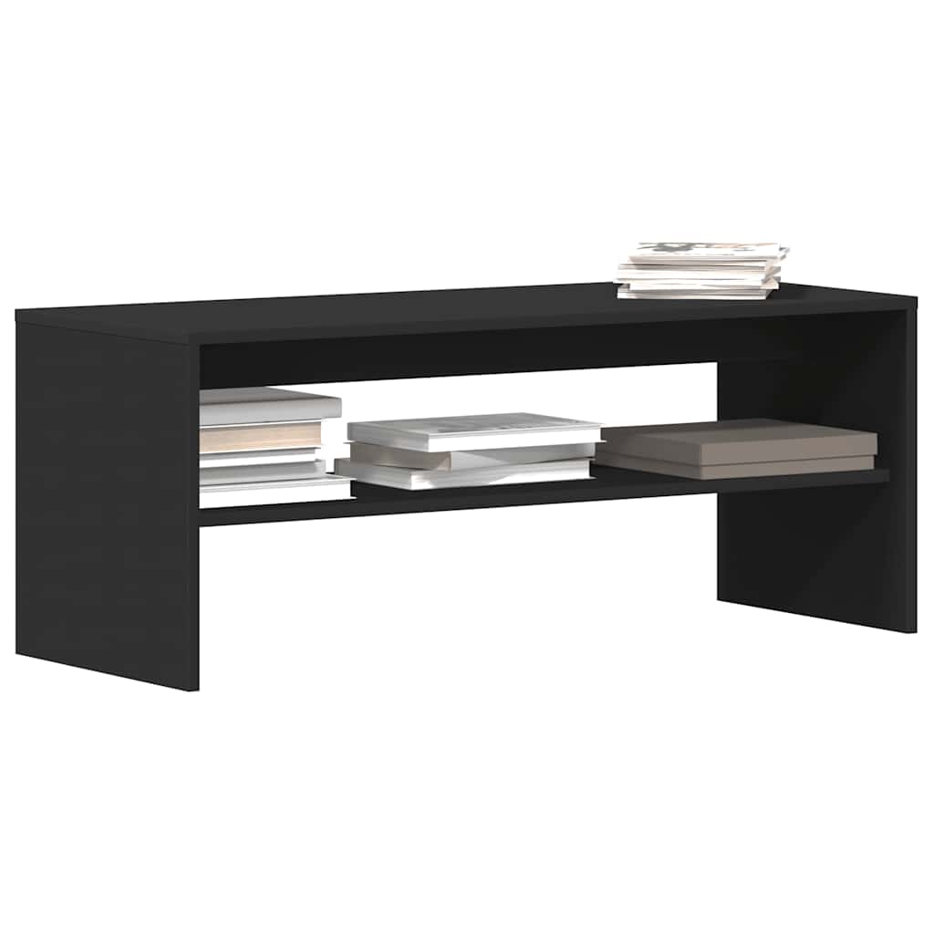 vidaXL Meuble TV Noir 100x40x40 cm Bois d'ingénierie