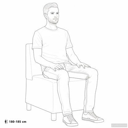 Modulares Sofa ohne Armlehnen Dunkelgrau 55 cm Stoff